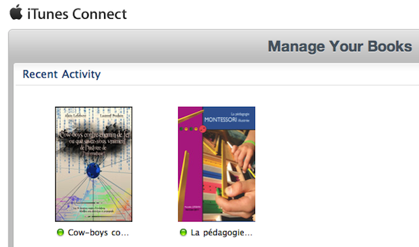 Sans titre 2 iTunes connect, l'application en ligne qui permet de gérer la publication de vos titres sur l'iBooks store...