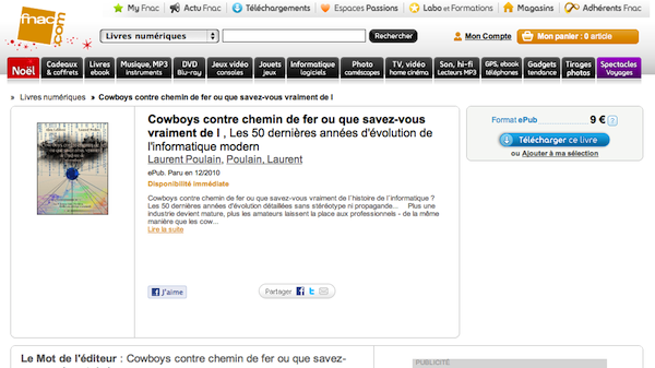 Notre ouvrage sur le site de Fnac.com