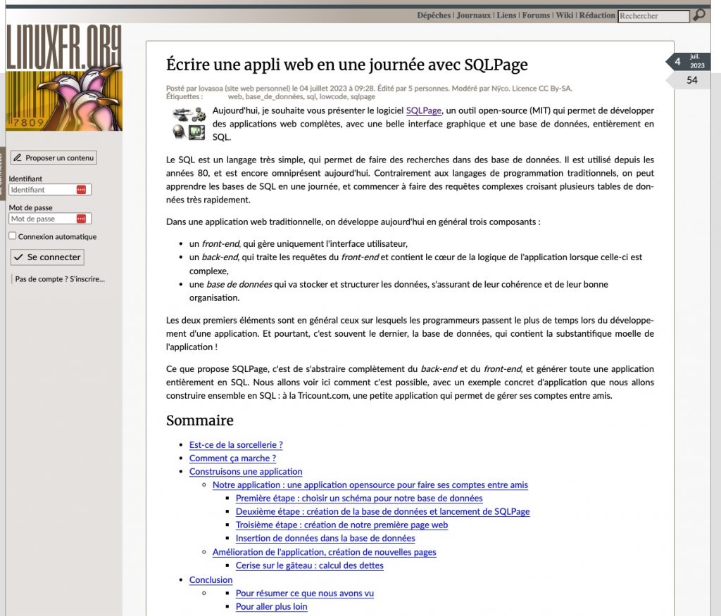 Découverte de SQLPage, une solution technique enthousiasmante ! | Alain ...